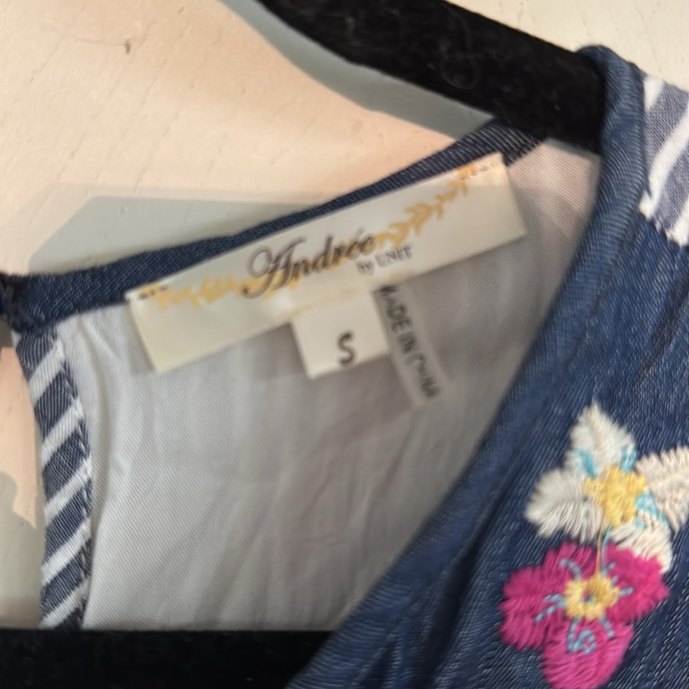 ANDREE BY UNIT‎ Striped Dress with Floral Embroidery box dur1 - Picture 3 of 6